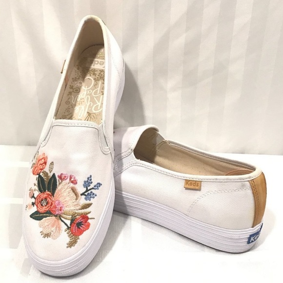 Keds Rifle Paper Co. Embroidered Slip Ons - Picture 1 of 9